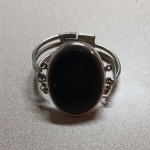 Elegant Silver and Black Women's Bracelet